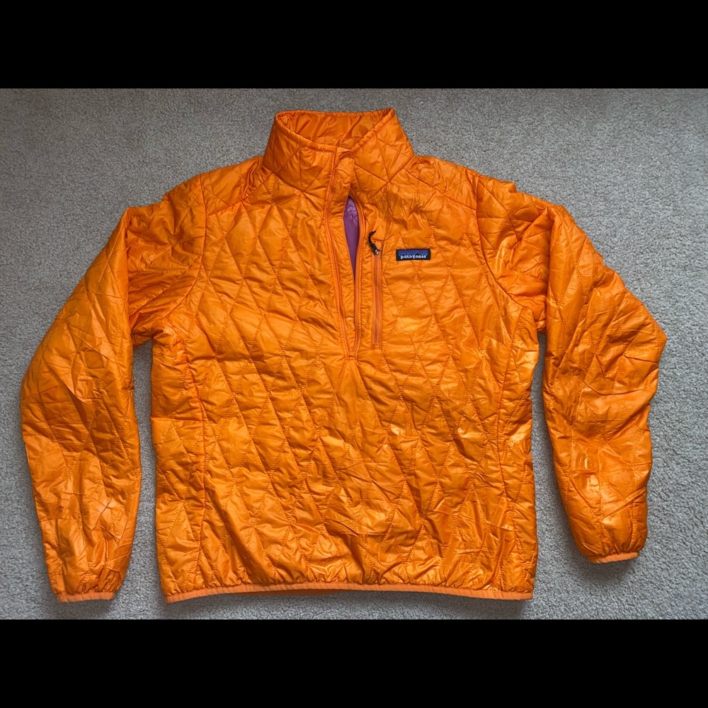 Patagonia nano puff pullover large orange